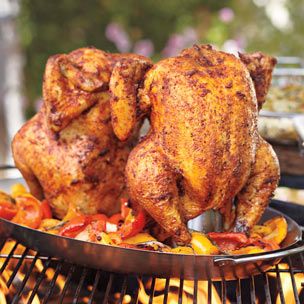 Grill-Roasted Chicken with Chimichurri Rojo