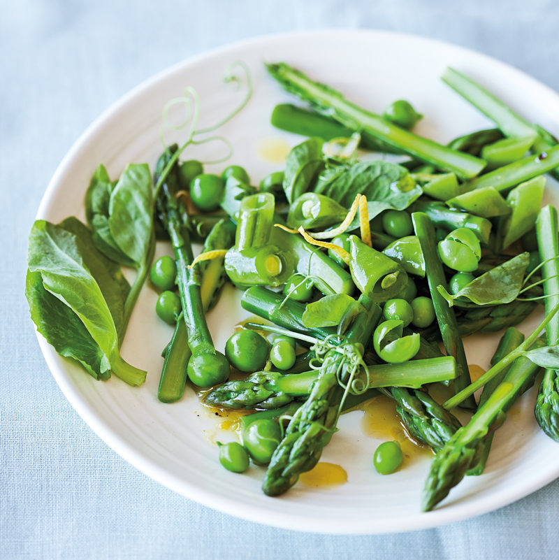 Pea and Asparagus Salad with Meyer Lemon Dressing