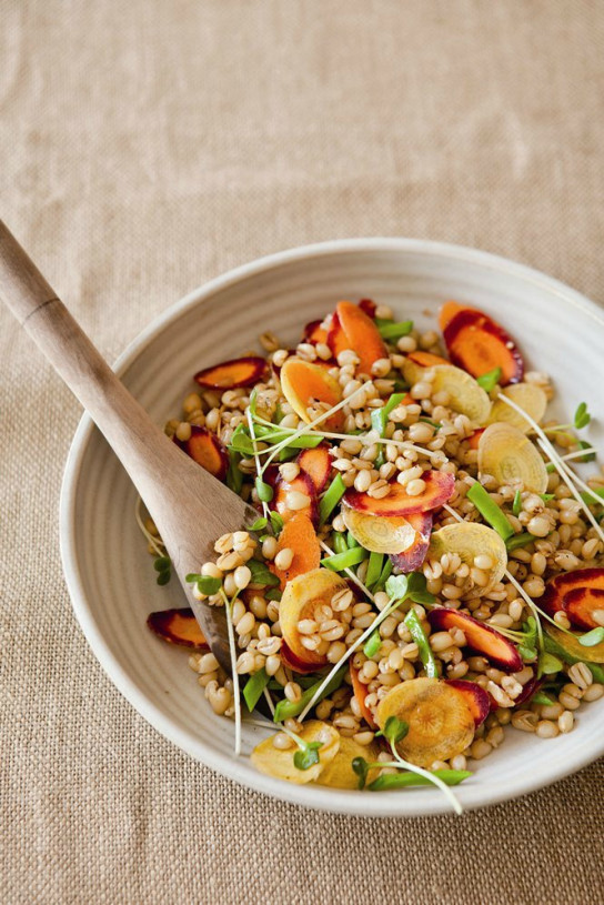 Wheat Berry Salad with Snow Peas and Carrots