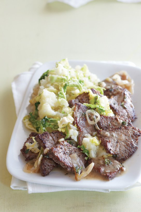 Beef Medallions with Spring Mashed Potatoes