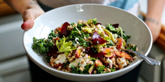 Sous Chef Series: Emily Hansford's Farro Salad with Spring Vegetables & Feta