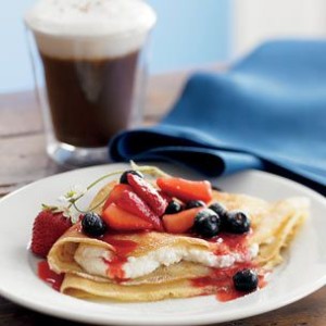 Crepes with Berries and Ricotta