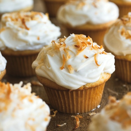 Coconut Cupcakes with Cream Cheese Frosting
