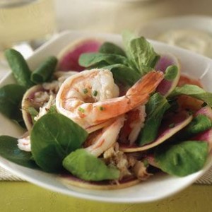 Shrimp and Mâche Salad