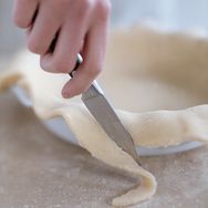 Trim the dough