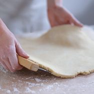 Turn and lift the dough