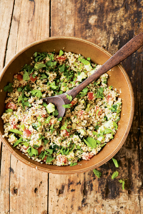 Quinoa with Tomatoes, Cucumber, & Fresh Herbs