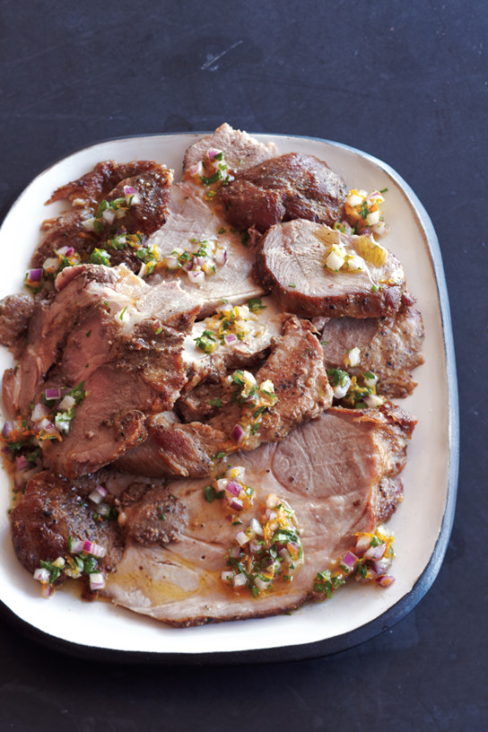 Cuban-Style Slow-Roasted Pork Shoulder with Mojo Sauce