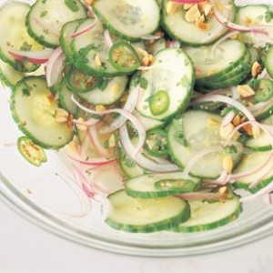 Spicy Cucumber Salad with Roasted Peanuts
