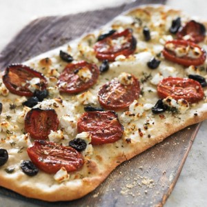 Flatbread with Feta, Thyme and Oven-Roasted Tomatoes