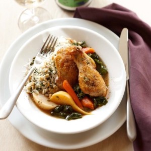 White Wine-Braised Chicken with Root Vegetables