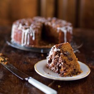 Pumpkin Coffee Cake with Brown Sugar-Pecan Streusel