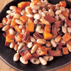 Shell Beans with Butternut Squash, Bacon and Sage