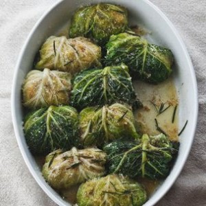Stuffed Cabbage with Rosemary Brown Butter and Parmigiano-Reggiano