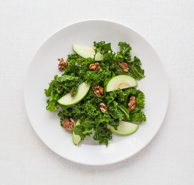 Kale Salad with Apple and Walnuts