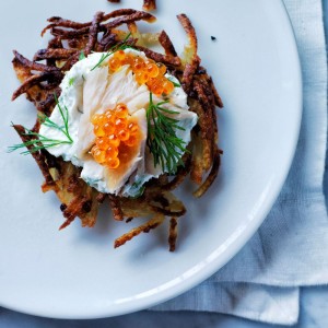 Latkes with Smoked Trout