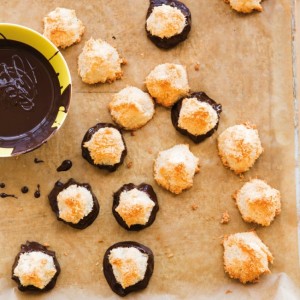 Cookie of the Day: Chocolate-Dipped Coconut Macaroons