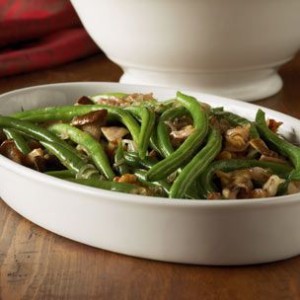 Green Beans with Brown Butter, Wild Mushrooms and Walnuts