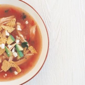 Chipotle Tortilla Soup with Turkey and Lime