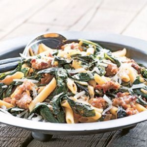 Penne with Chard and Sausage