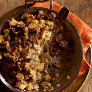 Focaccia Stuffing with Sausage and Chestnuts