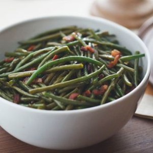 Green Beans with Sweet-and-Sour Bacon Dressing