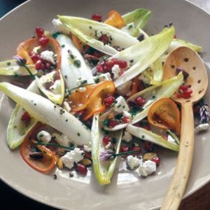 Endive Salad with Persimmon and Pomegranate