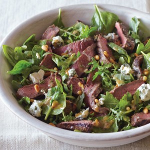 Sirloin Steak Salad with Gorgonzola and Pine Nuts