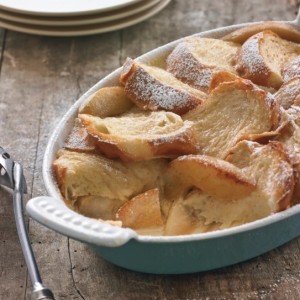 Bread-and-Butter Pudding with Caramelized Pears