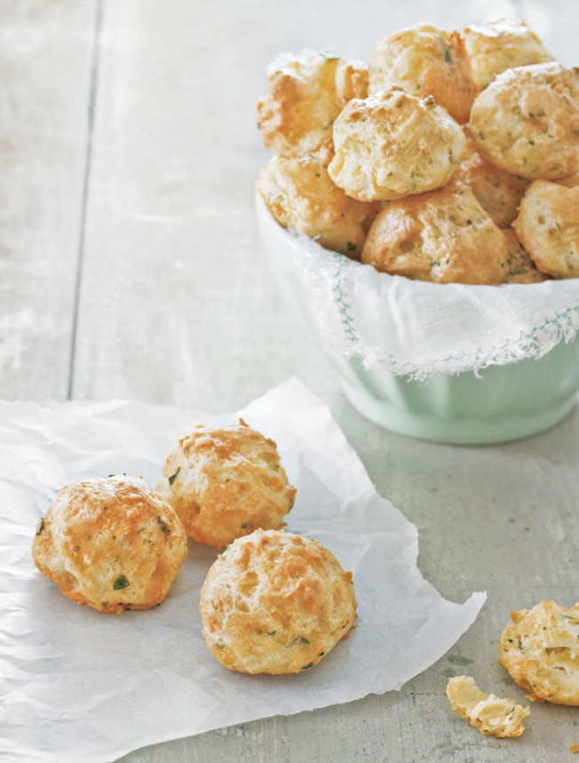 Beaufort, Chive and Black Pepper Gougères