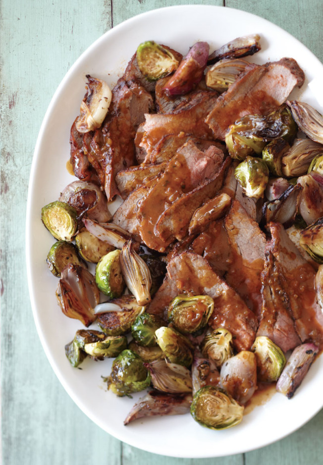 Tri-Tip Roast with Brussels Sprouts and Shallots