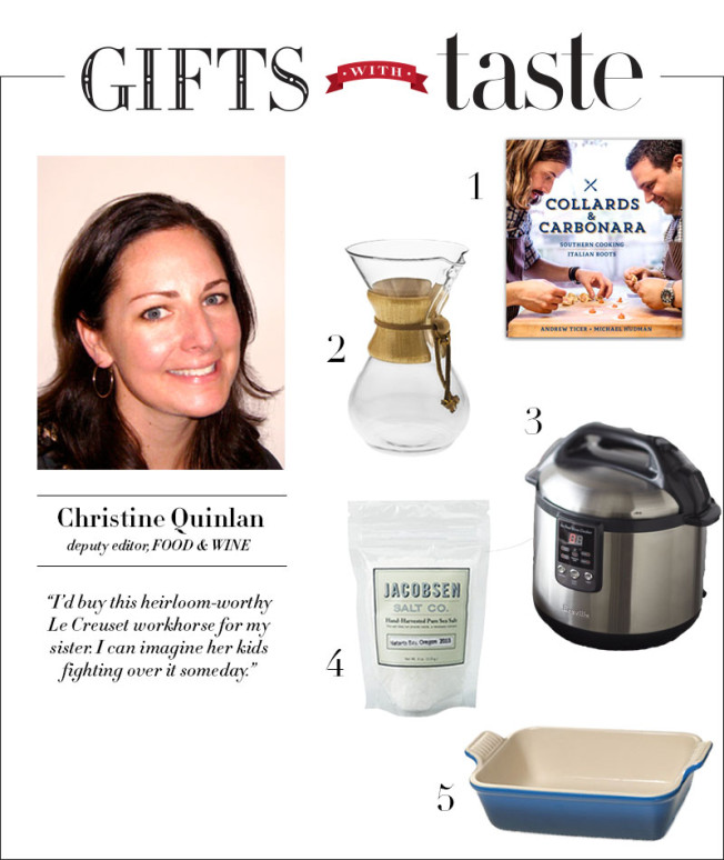 Gifts with Taste: Christine Quinlan, Deputy Editor at Food & Wine Magazine