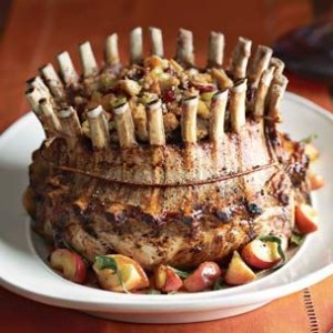 Crown Roast of Pork with Apple, Cranberry and Pecan Stuffing