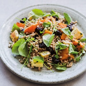 Farro with Winter Vegetables and Watercress