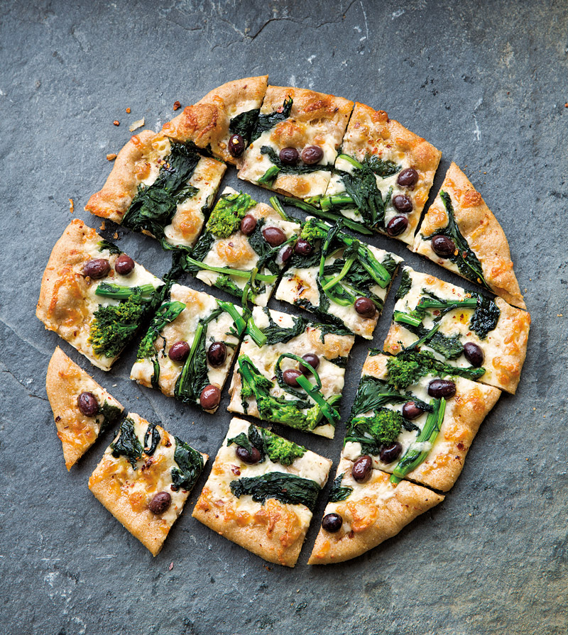 Broccoli Rabe &amp; Olive Pizza - Williams-Sonoma Taste