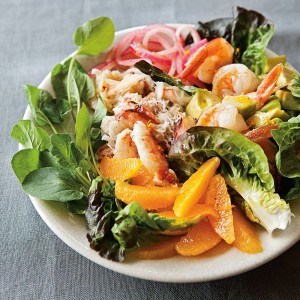 Crab and Shrimp Salad with Avocado and Oranges