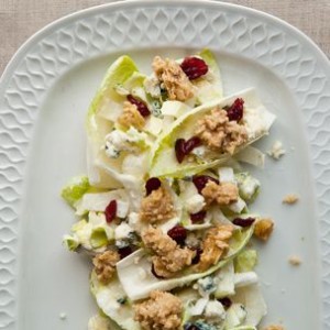 Endive Salad with Blue Cheese, Cranberries and Candied Walnuts