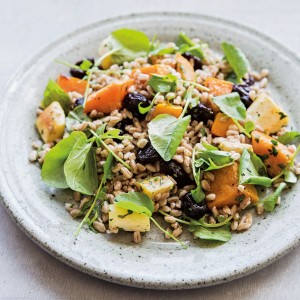 Farro with Winter Vegetables and Watercress