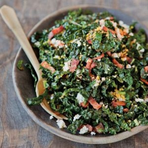 Shredded Kale Salad with Pancetta and Hard-Cooked Egg