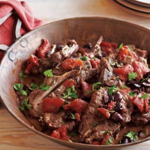 Braised Lamb Shoulder Chops with Tomatoes and Rosemary