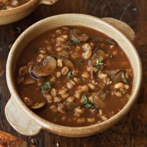 Savory Barley Soup with Wild Mushrooms and Thyme