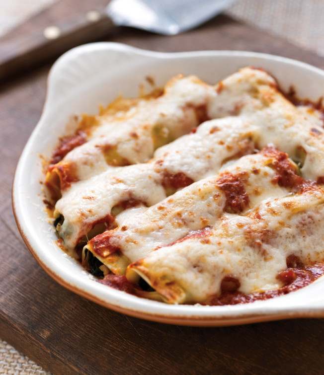 Cannelloni with Chicken Sausage & Spinach