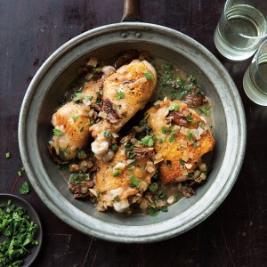 Braised Chicken with Shallots and Mushrooms