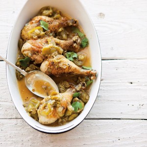 Braised Chicken with Tomatillos and Cilantro