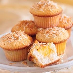 Coconut Cupcakes with Lime Curd Filling