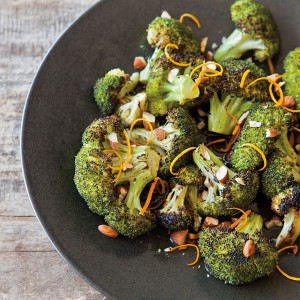Roasted Broccoli with Orange Zest and Almonds