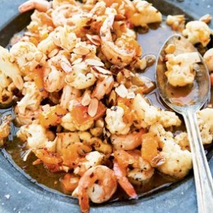 Sicilian-Style Shrimp with Cauliflower and Almonds