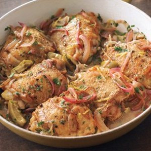 Chicken Thighs with Green Olives and Lemon