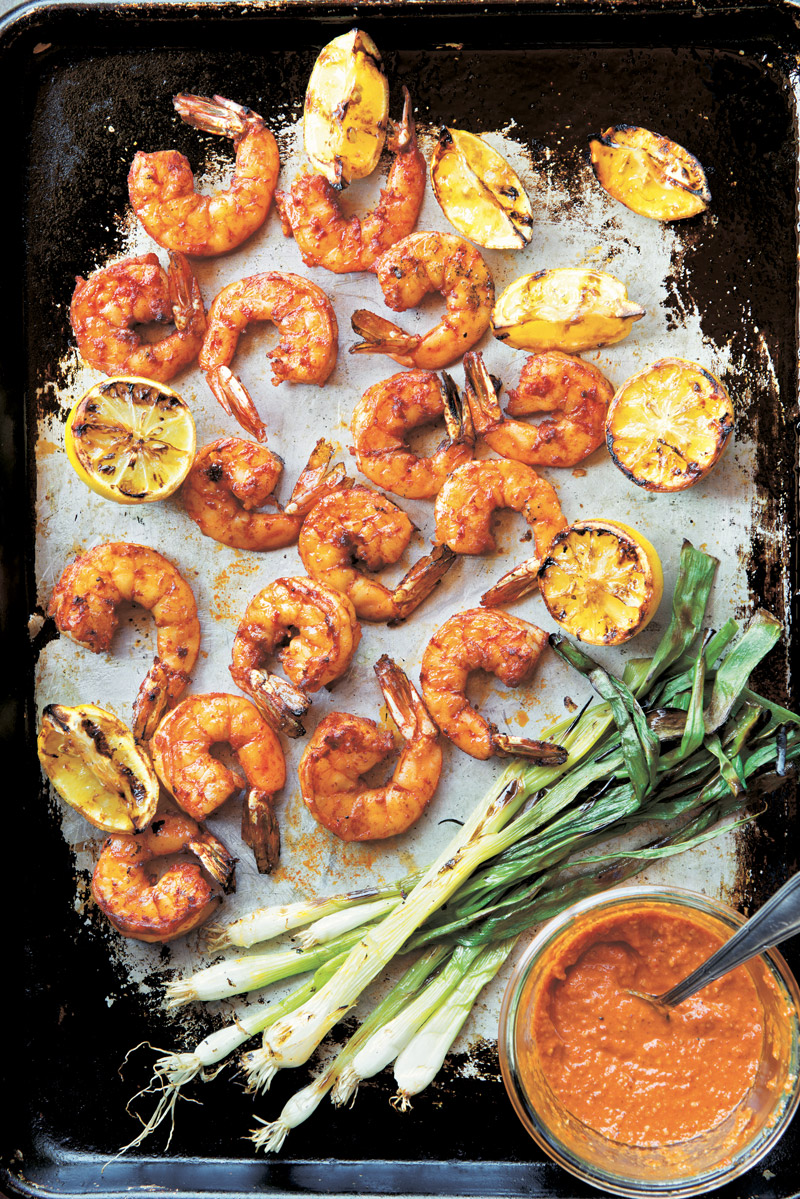 Jumbo Shrimp with Romesco Sauce Recipe