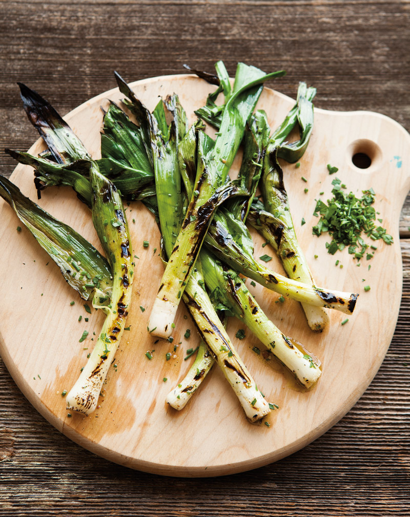 xGrilled Baby Leeks with Chervil & Chives